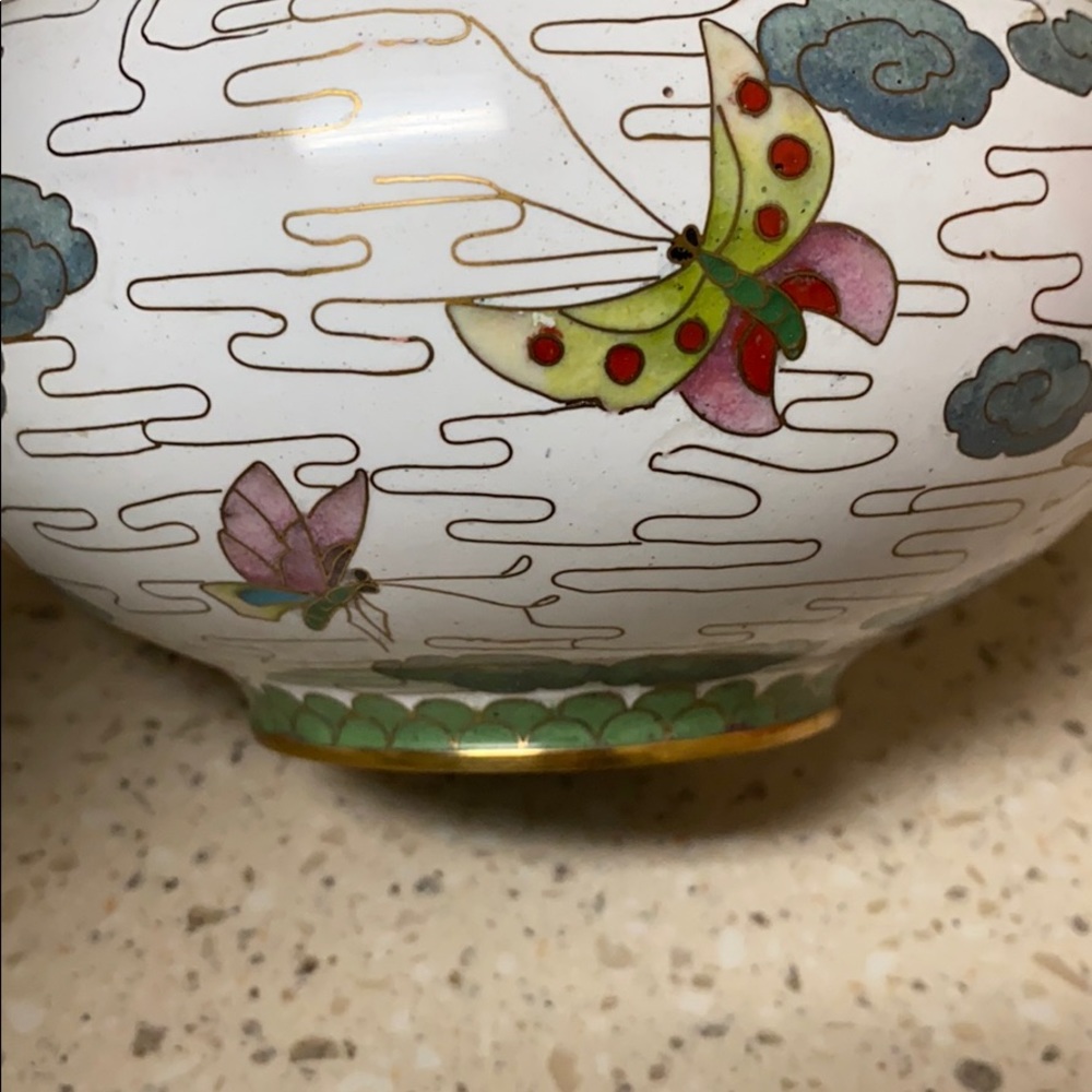 Vintage Pair of Jingfa Cloisonné Vases - Picture 7 of 7
